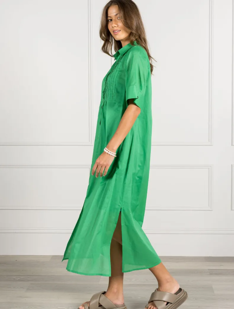 Molly Shirt Dress Green - FINAL SALE