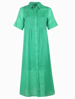 Molly Shirt Dress Green - FINAL SALE