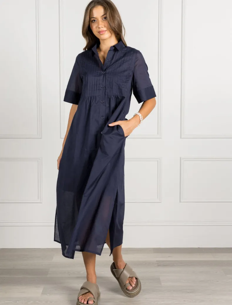 Molly Shirt Dress Navy - FINAL SALE