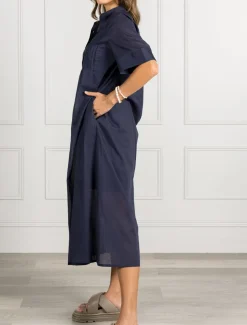 Molly Shirt Dress Navy - FINAL SALE