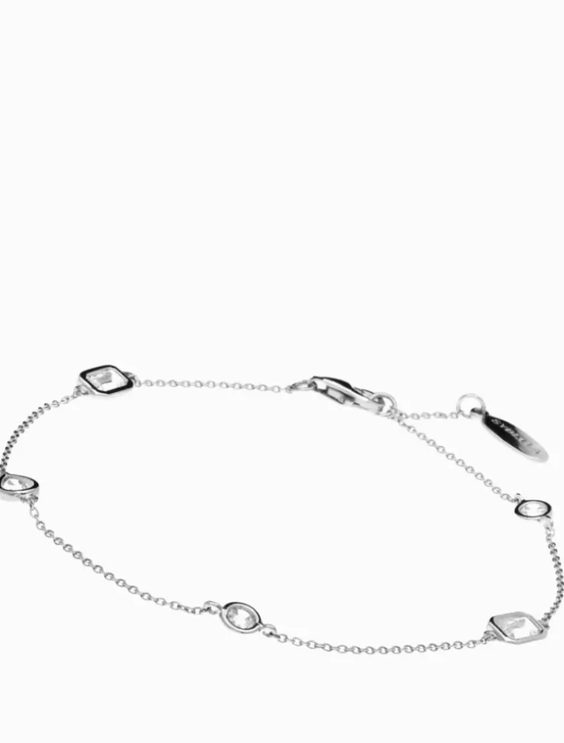 Multi Shape Bracelet Rhodium