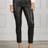 Olivia Genuine Leather Pants Black