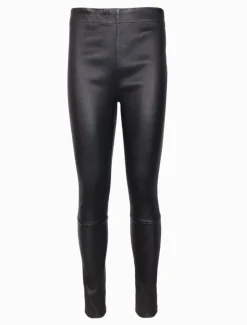 Olivia Genuine Leather Pants Black