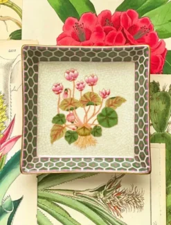 Oriente Savon Dish Flor De Lot Green