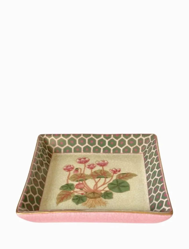 Oriente Savon Dish Flor De Lot Green