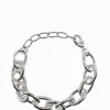 Oval Link Bracelet Silver