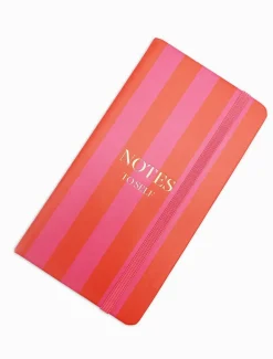 Paige Journal Pink Red Stripe