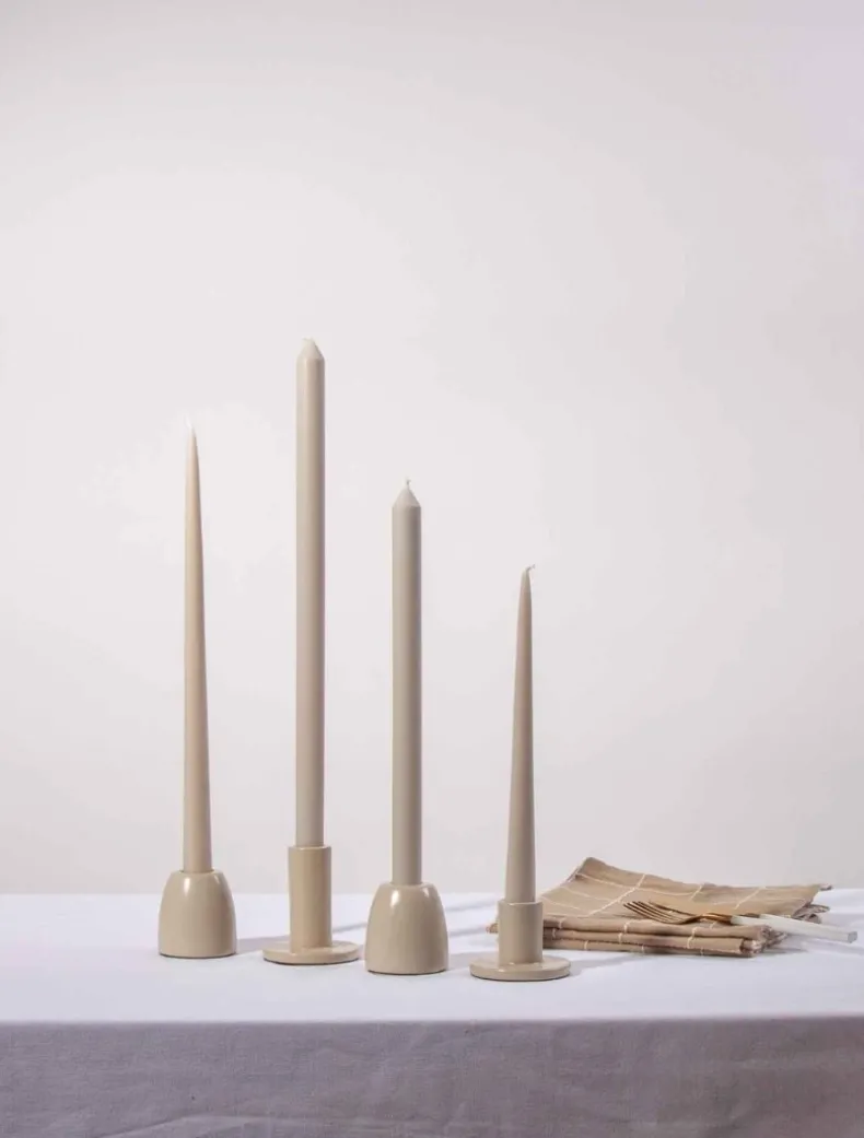 Pale Eucalypt Dinner Candle 40cm (Pack of 4)