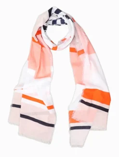 Panama Scarf Beige Orange Black