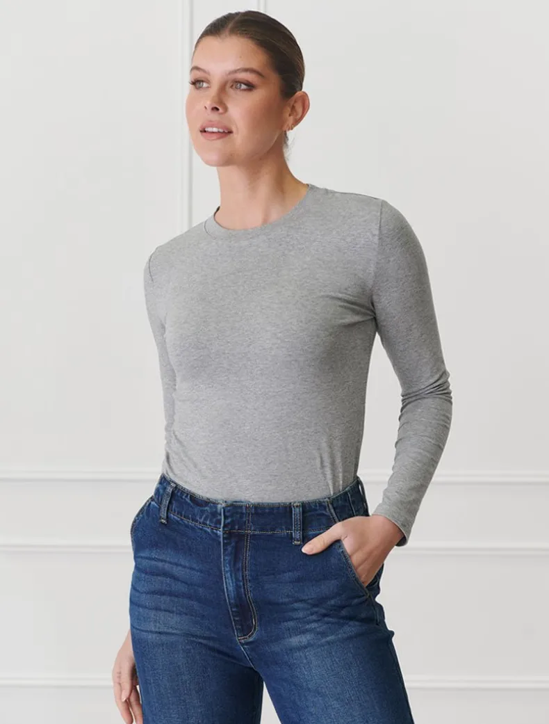 Paris Long Sleeve Classic Tee Grey