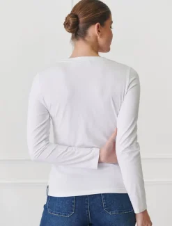 Paris Long Sleeve Classic Tee White