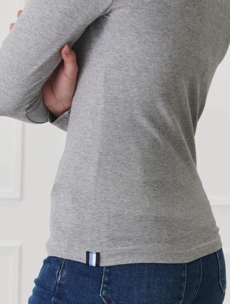 Paris Long Sleeve Classic Tee Grey