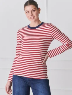 Paris Long Sleeve Tee Red White