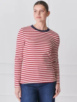Paris Long Sleeve Tee Red White