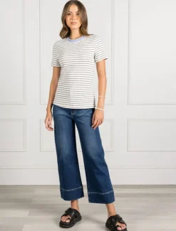 Paris Striped Tee Cloud - FINAL SALE