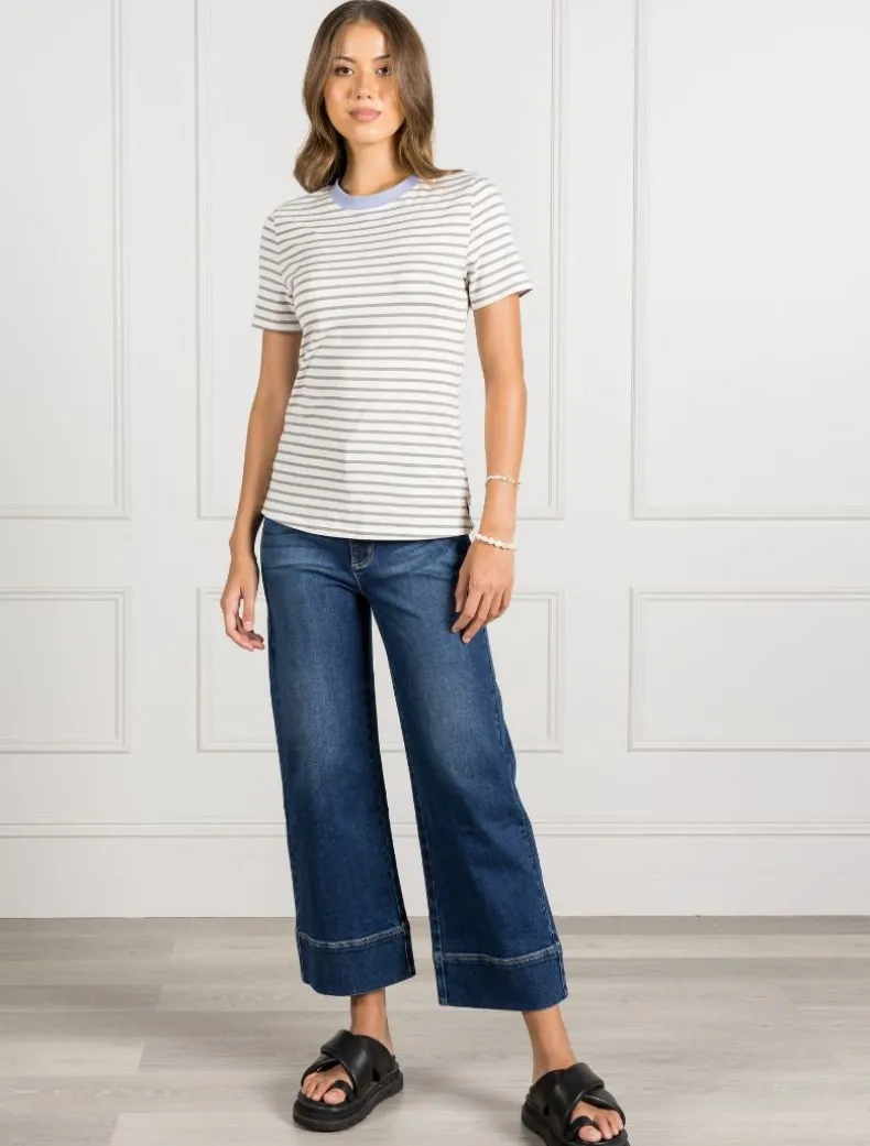 Paris Striped Tee Cloud - FINAL SALE