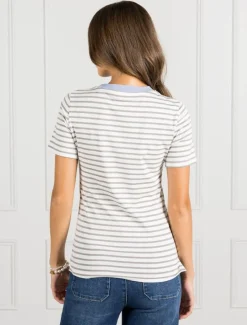 Paris Striped Tee Cloud - FINAL SALE