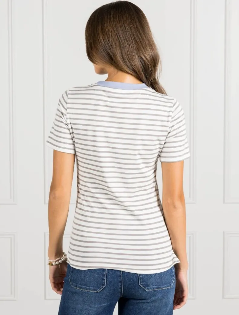 Paris Striped Tee Cloud - FINAL SALE