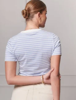 Paris Striped Tee Sky - FINAL SALE