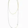 Pearl and Gold Long Necklace