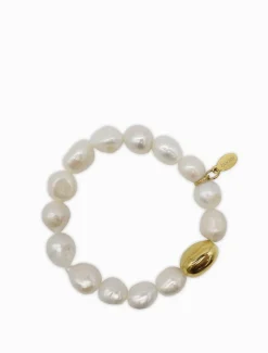 Pearl Bracelet Gold Bean