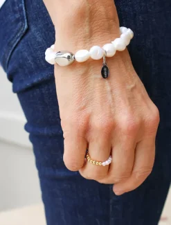 Pearl Bracelet Silver Bean