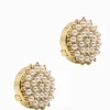 Pearl Crystal Button Covers Set of 2