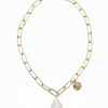 Pearl Drop With Coin Necklace
