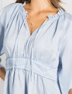 Peony Dress Sky - FINAL SALE