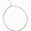 Pink and Green Stone Necklace