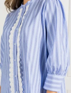 Pippa Striped Blouse Blue - FINAL SALE