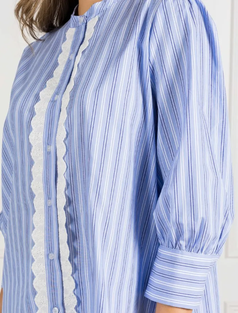 Pippa Striped Blouse Blue - FINAL SALE