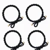 Plait Bow Hair Ties Set of 4 Black