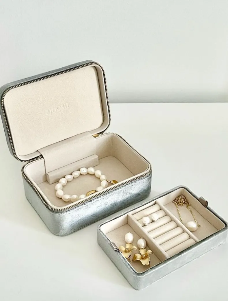 Rectangle Jewellery Case Silver