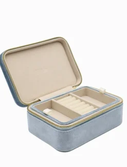 Rectangle Jewellery Case Blue
