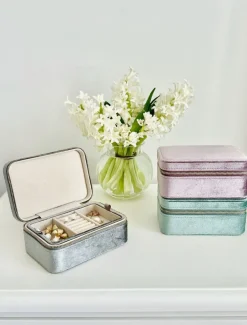 Rectangle Jewellery Case Silver