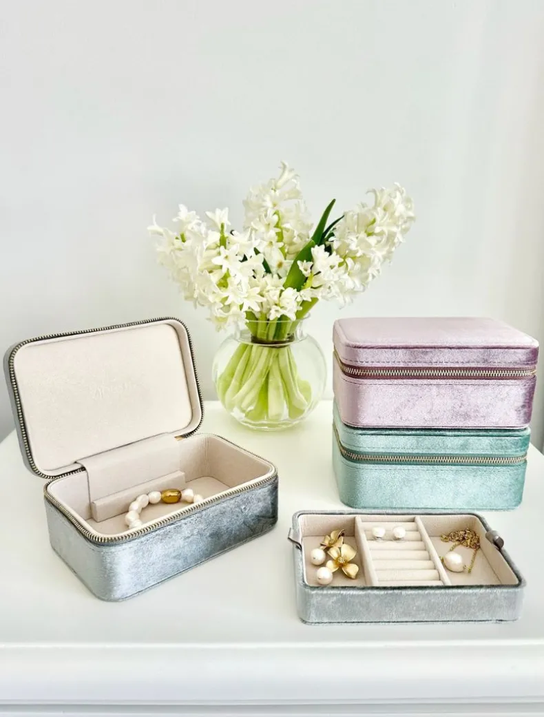 Rectangle Jewellery Case Silver