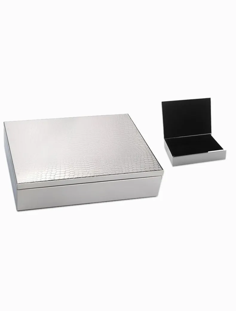 Rectangular Crocodile Jewellery Box Large
