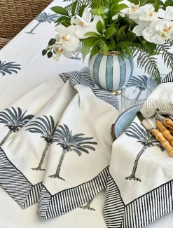 Ritchie Palms Napkin Blue (Set of 4)