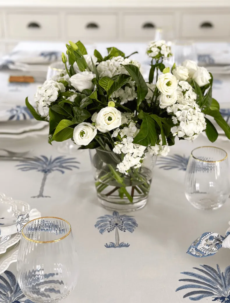 Ritchie Palms Tablecloth Blue (150cm x 320cm)