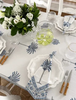 Ritchie Palms Tablecloth Blue (150cm x 320cm)