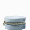 Round Jewellery Case Blue