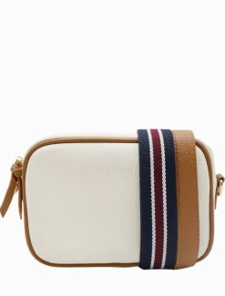 Ruby Canvas Cross Body Bag White