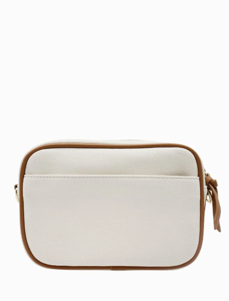 Ruby Canvas Cross Body Bag White