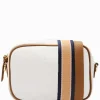 Ruby Sports Cross Body Bag Dual Tone White Tan
