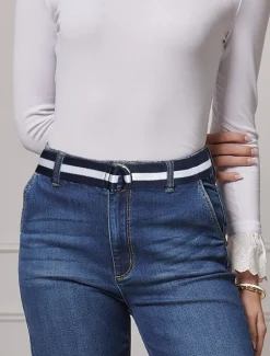 Saturday Belt Navy White