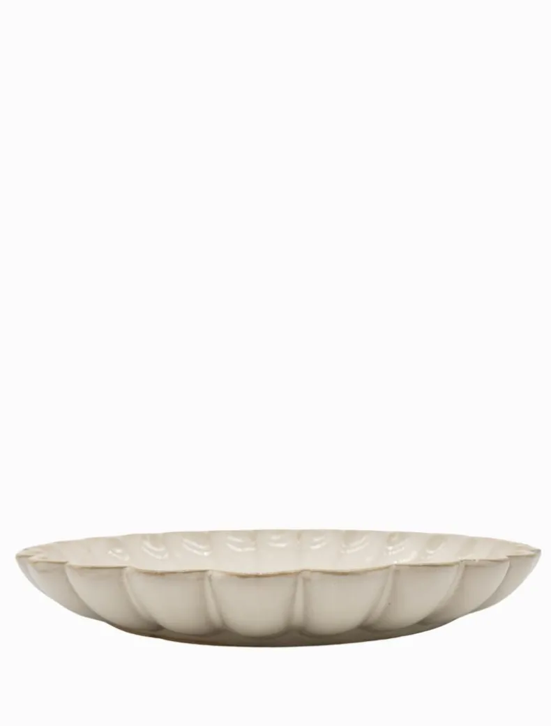 Scallop Platter White Large