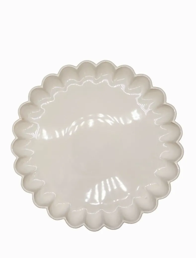 Scallop Platter White Large