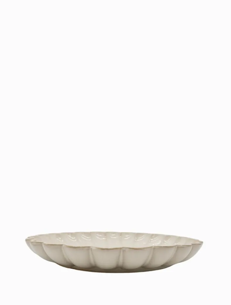 Scallop Platter White Medium
