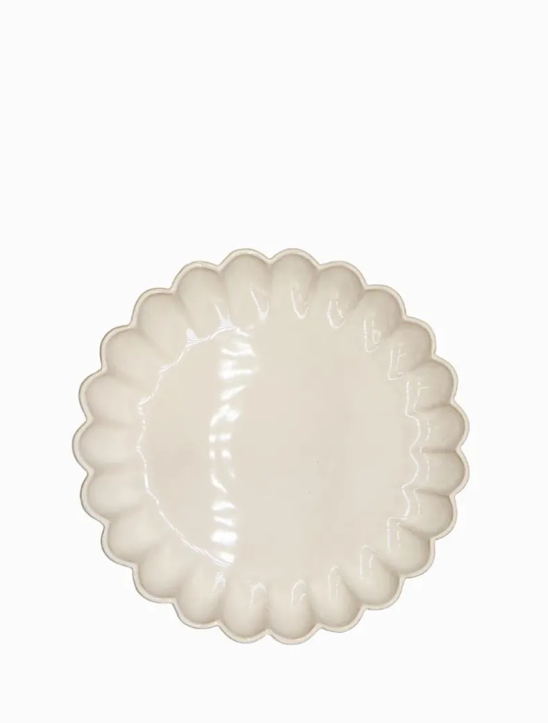 Scallop Platter White Medium